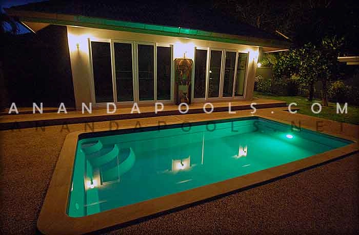 The Neptune Pool A beautiful Neptune model fiberglass pool.